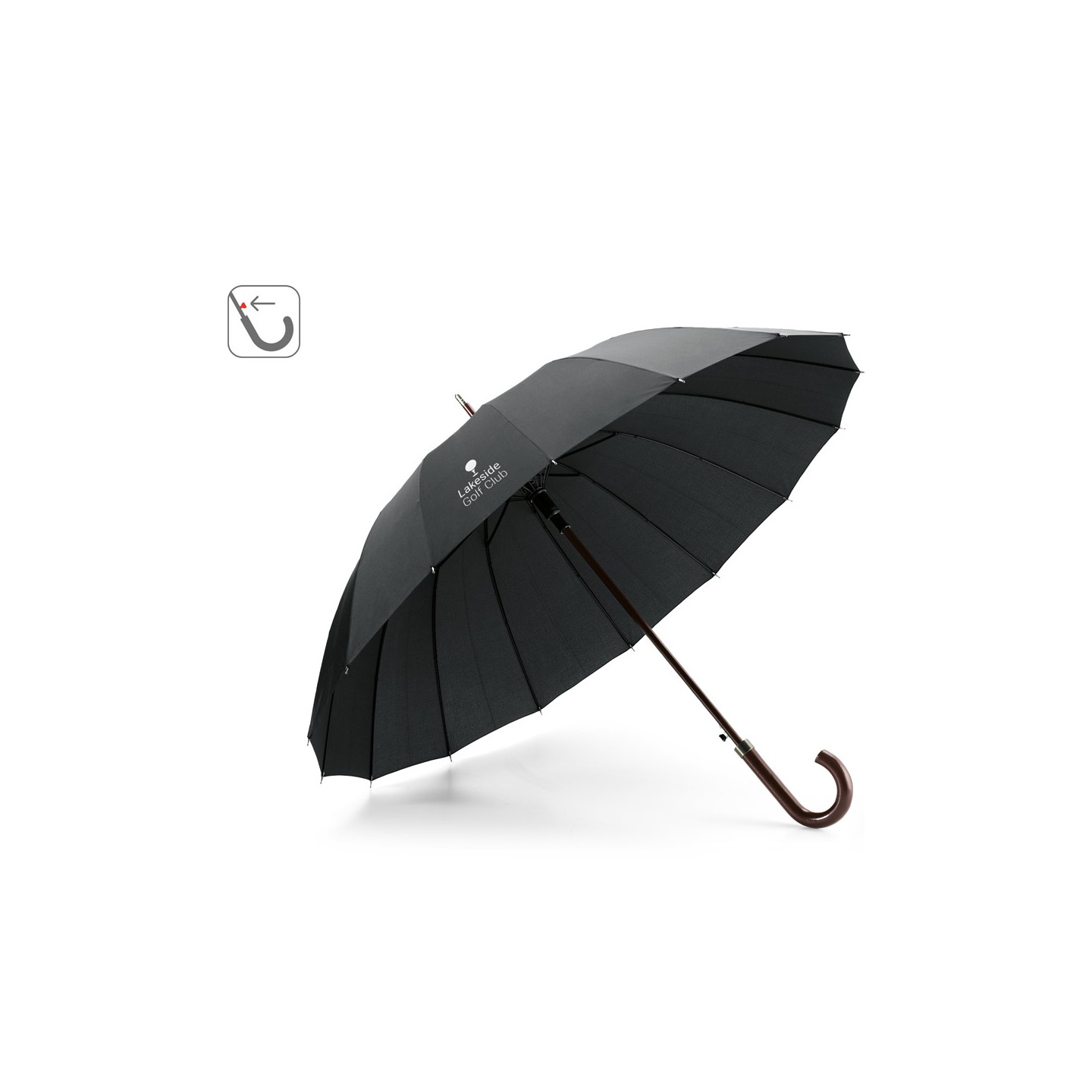 HEDI. Parasol z 16 drążkami wykonany z 190T pongee z automatycznym otwieraniem