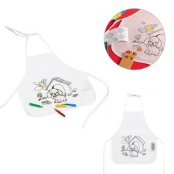 NILO. Fartuch z non-woven dla dzieci do pokolorowania (80 g/m²)