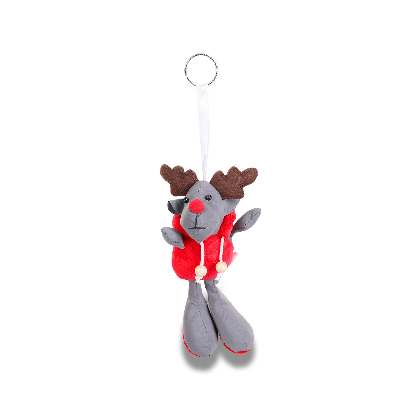 Brelok Reindeer, szary/czerwony