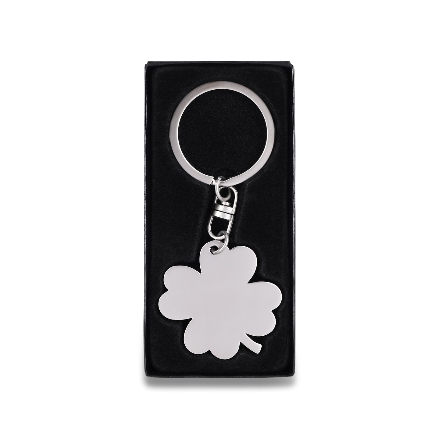 Brelok metalowy Clover, srebrny