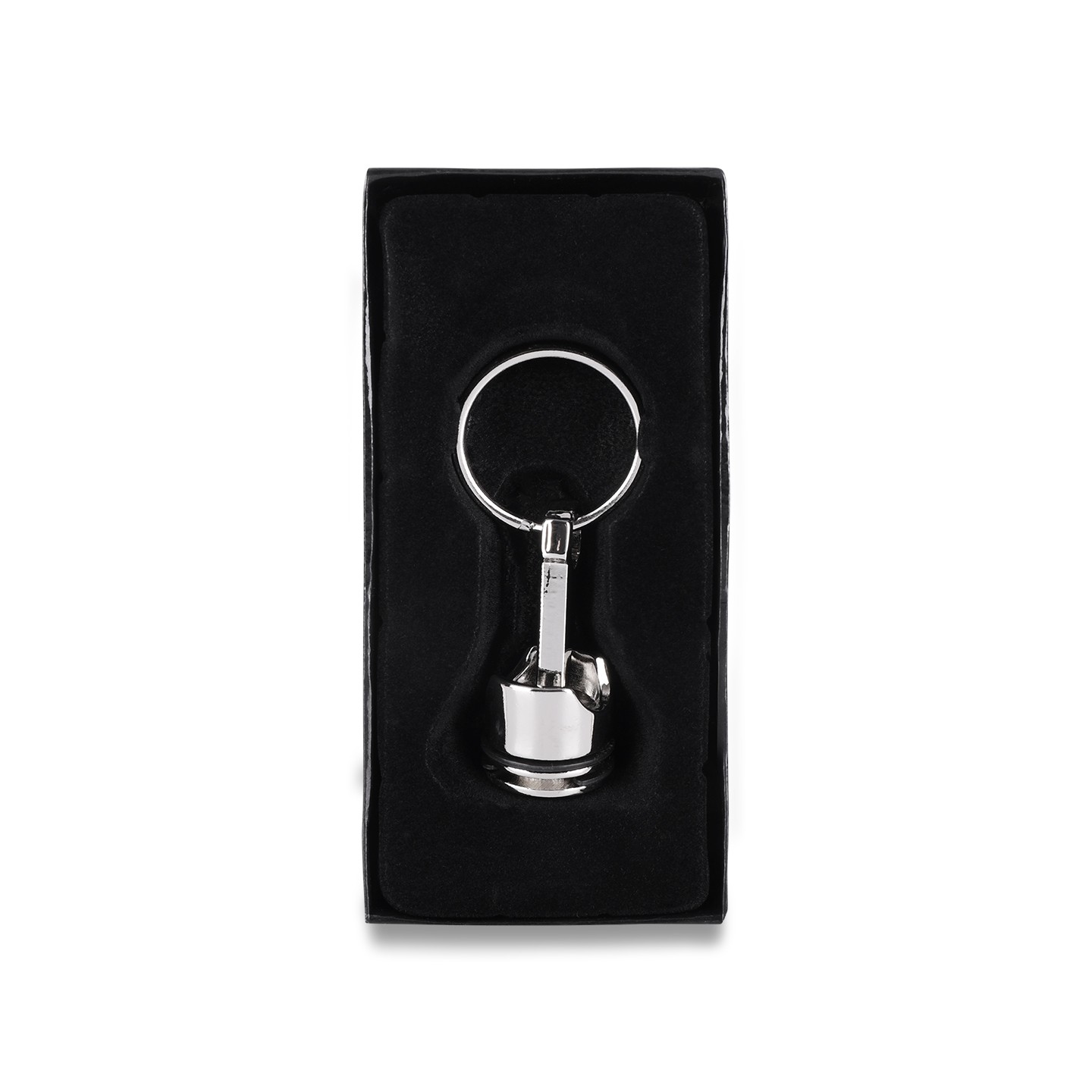 Brelok metalowy Piston, srebrny