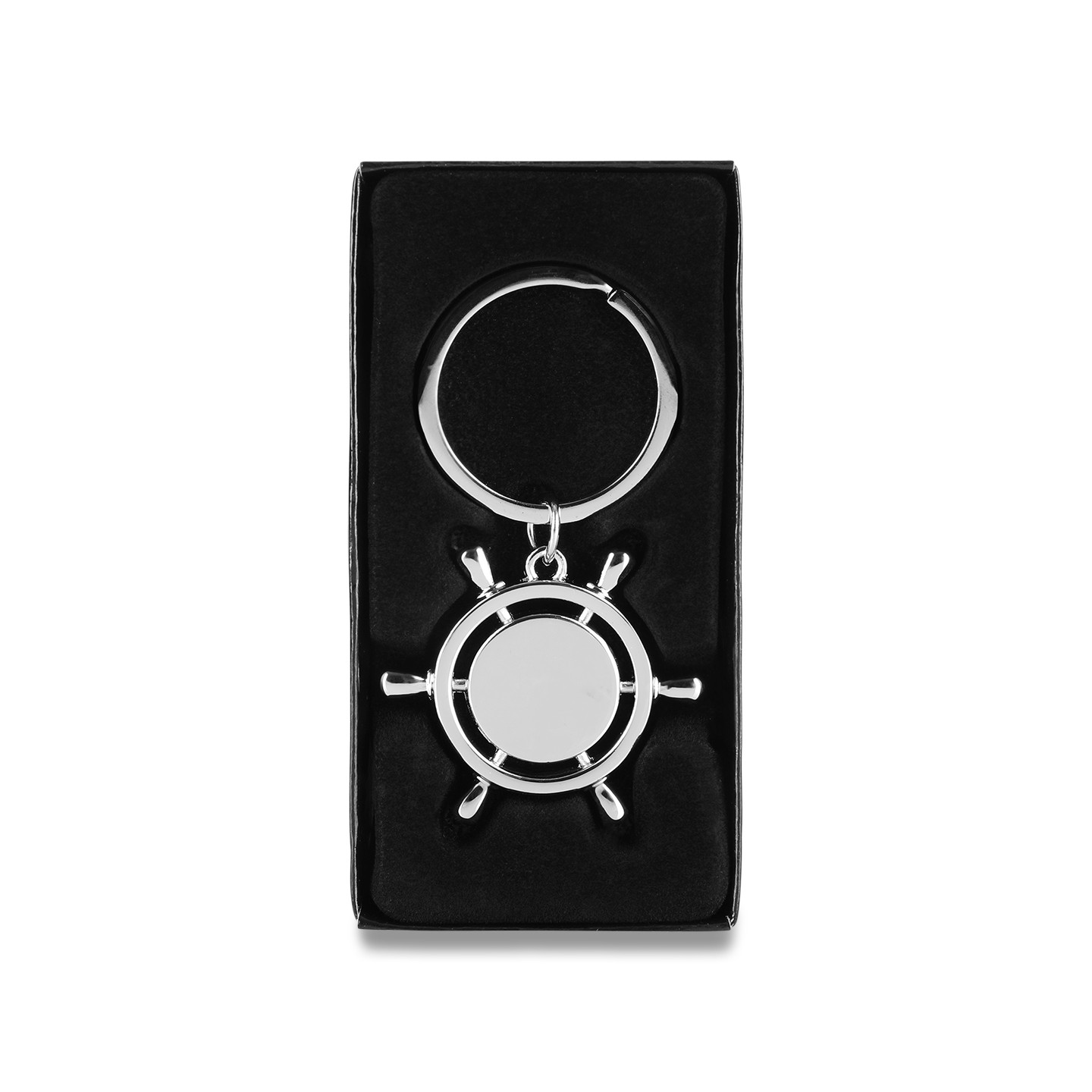 Brelok metalowy Steering Wheel, srebrny