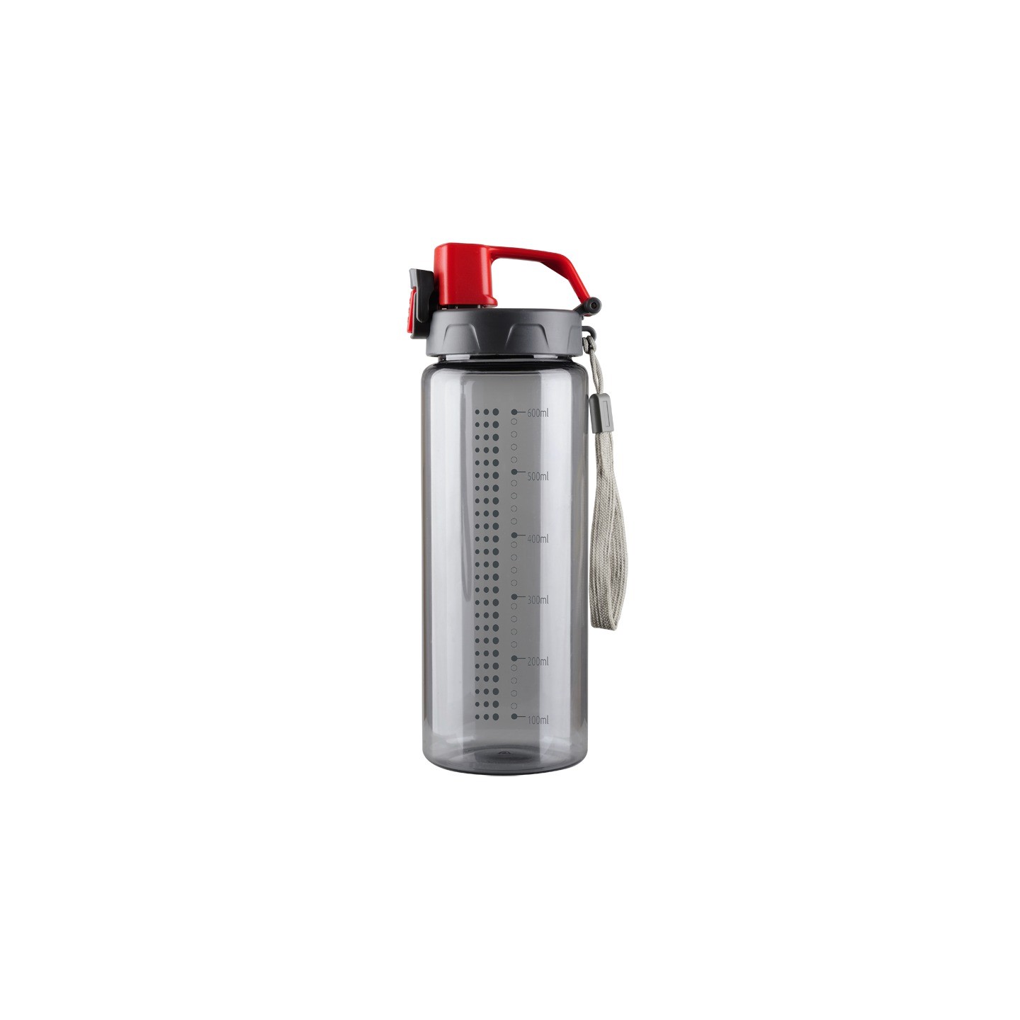 Bidon Feelsogood 700 ml, czerwony/szary