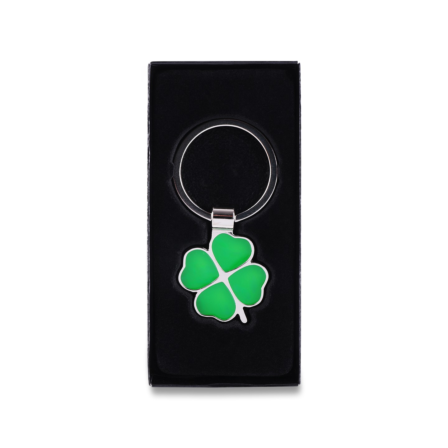 Brelok Clover Luck, zielony/srebrny