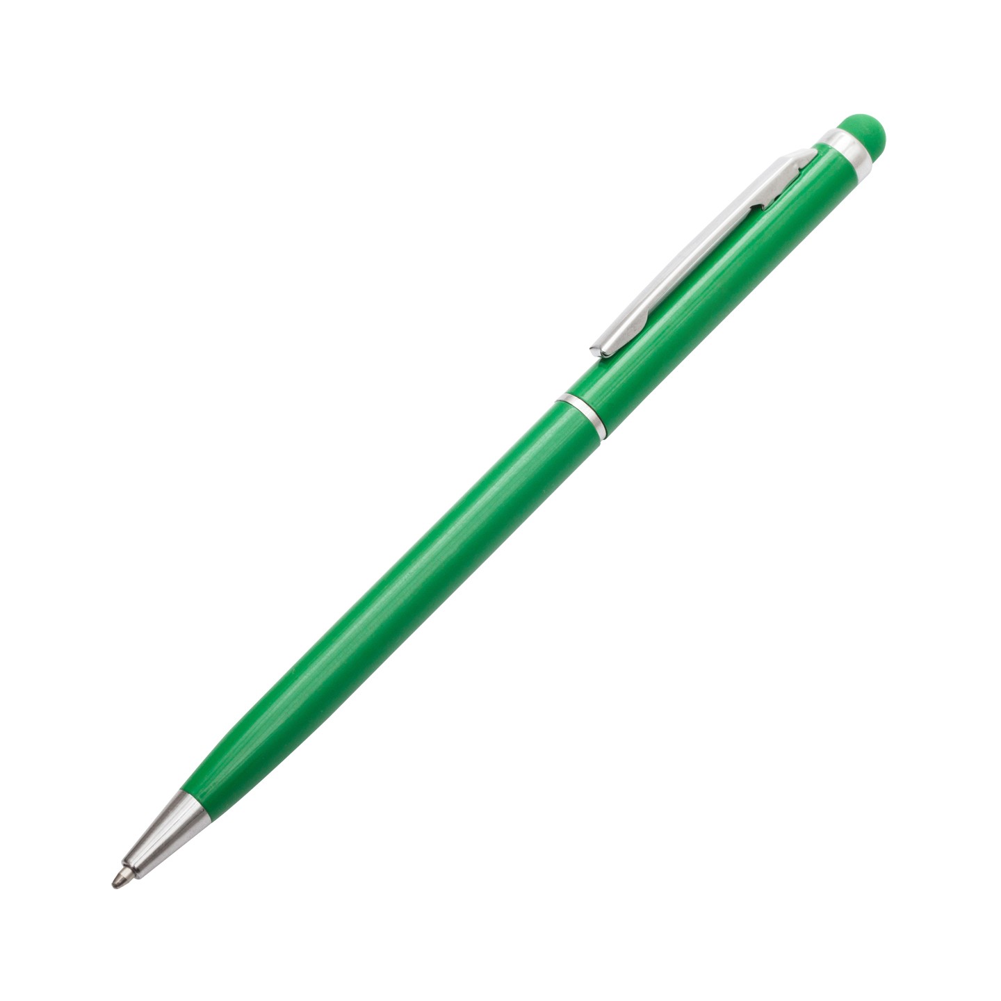 Długopis aluminiowy Touch Tip, zielony