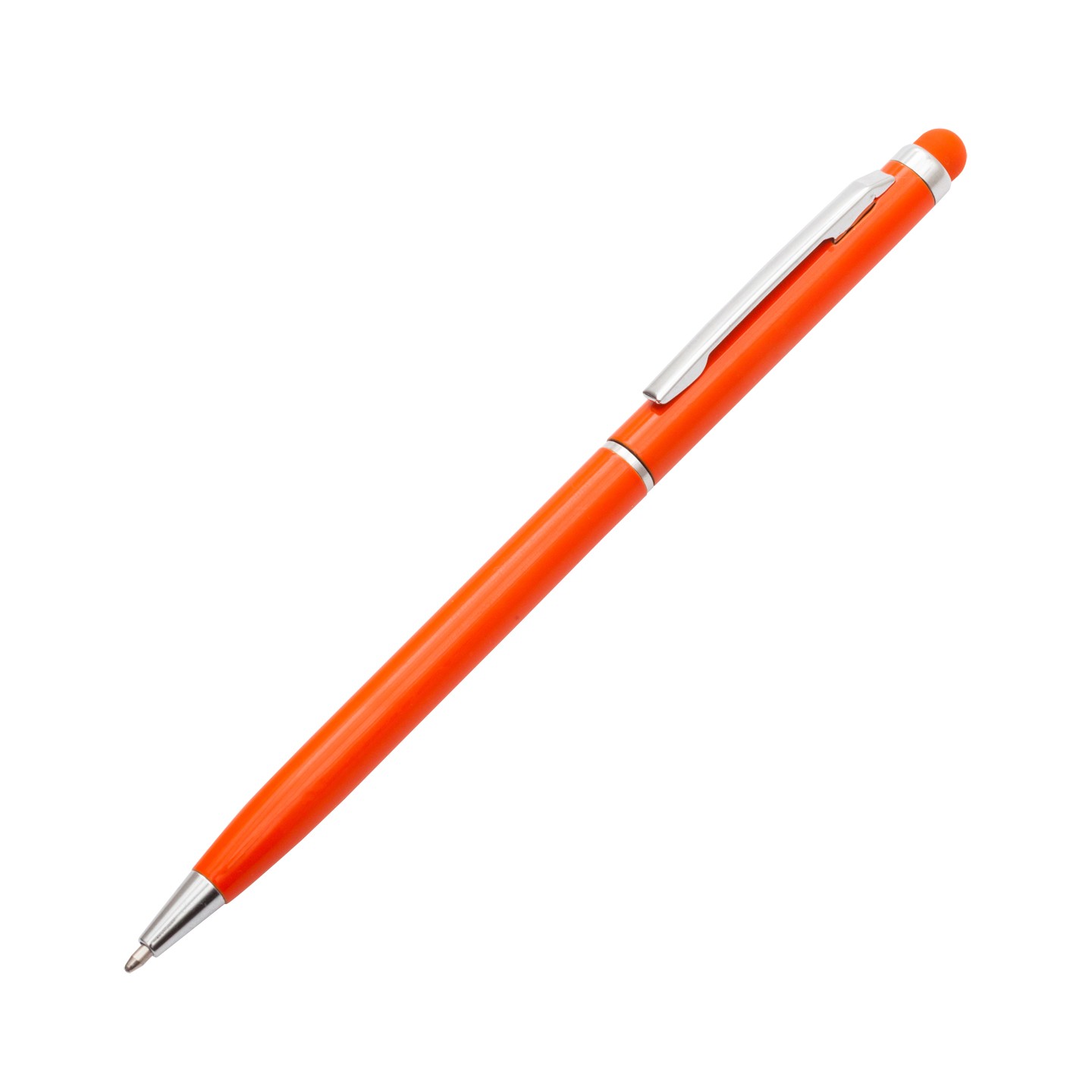 Długopis aluminiowy Touch Tip, pomarańczowy