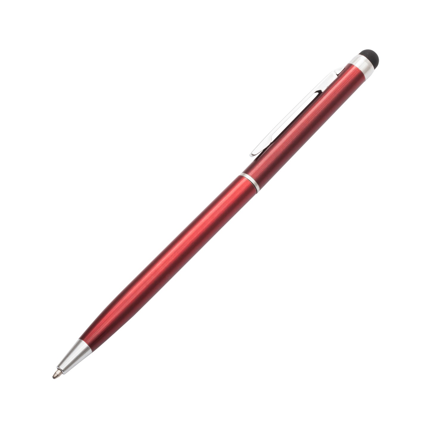Długopis aluminiowy Touch Tip, czerwony
