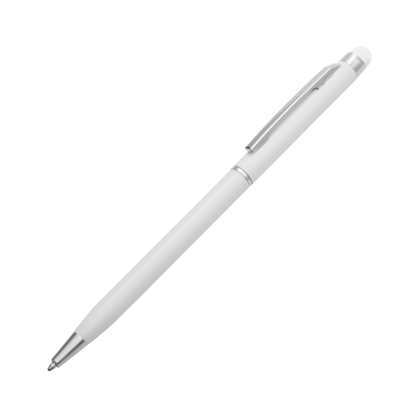 Długopis aluminiowy Touch Tip, biały