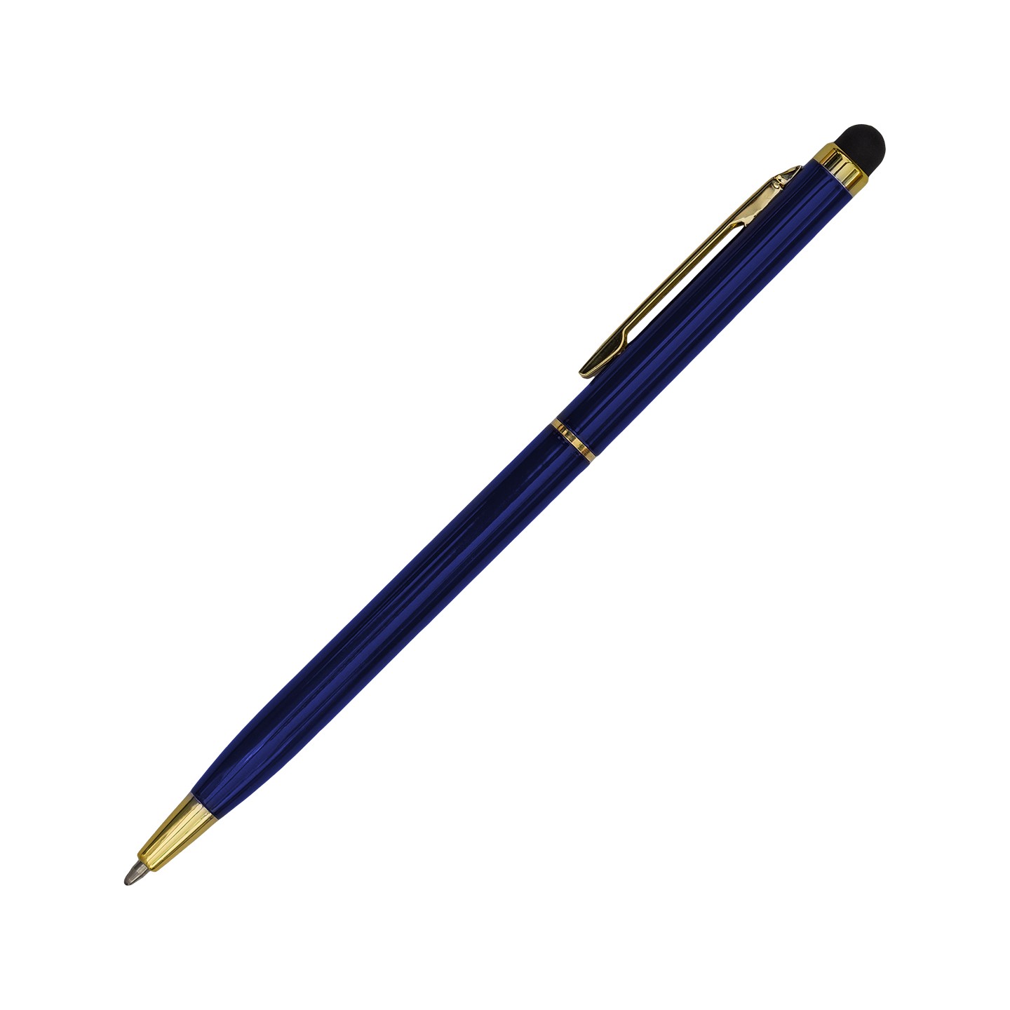 Długopis aluminiowy Touch Tip Gold, granatowy