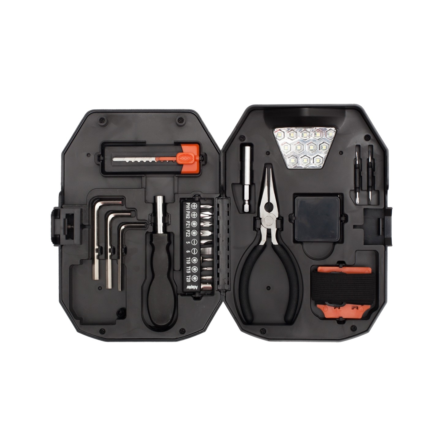 Zestaw narzędzi Smart DIY, czarny/czerwony