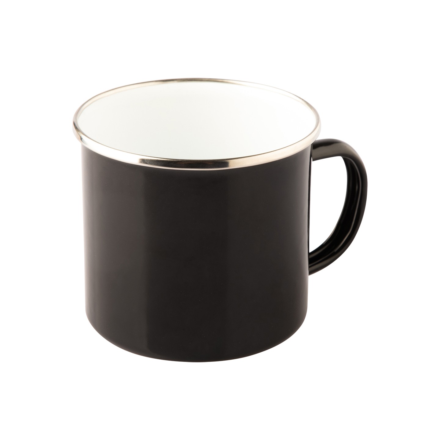 Kubek emaliowany Oldschool 500 ml, czarny