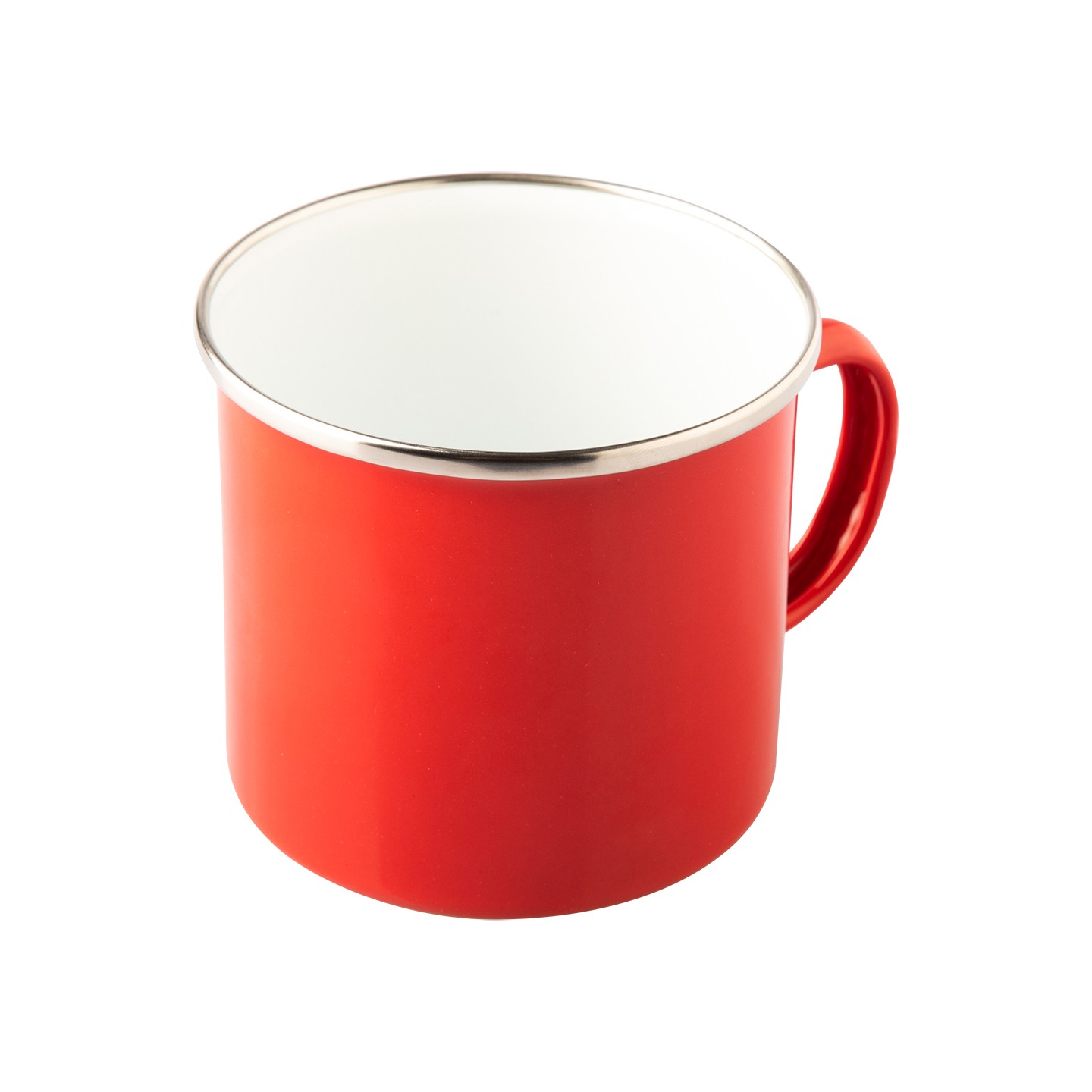 Kubek emaliowany Oldschool 500 ml, czerwony