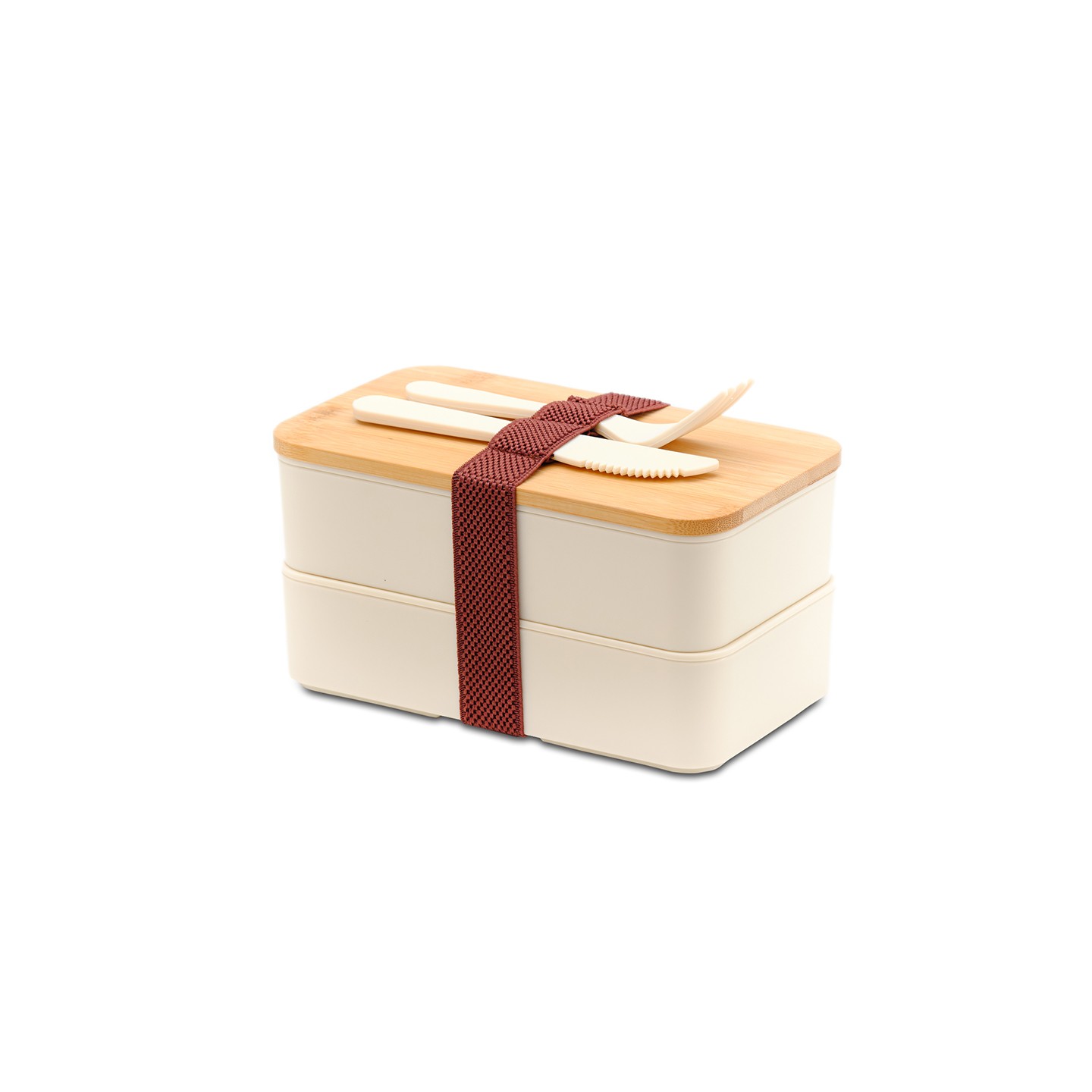 Machico lunch box podwójny, beżowy