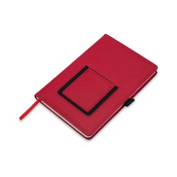 Notes z kieszonką na telefon Eibar, czerwony