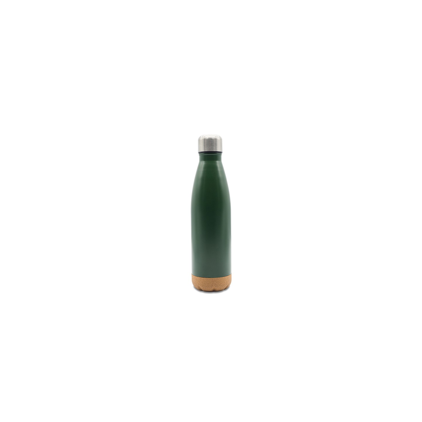 Butelka termiczna z korkowym spodem Jowi 500 ml, ciemny zielony