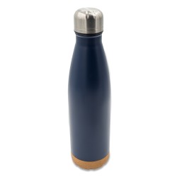 Butelka termiczna z korkowym spodem Jowi 500 ml, granatowy