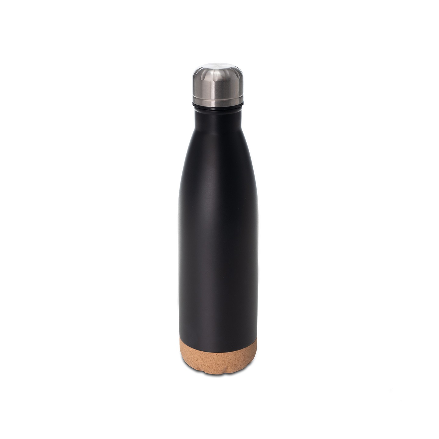 Butelka termiczna z korkowym spodem Jowi 500 ml, czarny