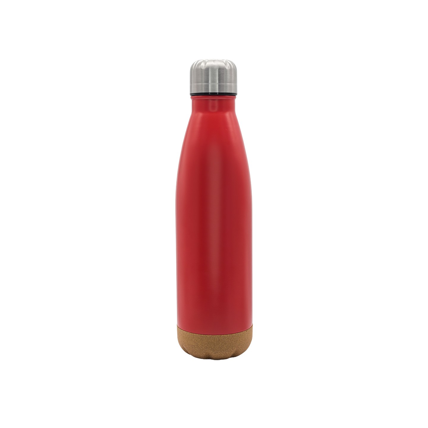 Butelka termiczna z korkowym spodem Jowi 500 ml, czerwony
