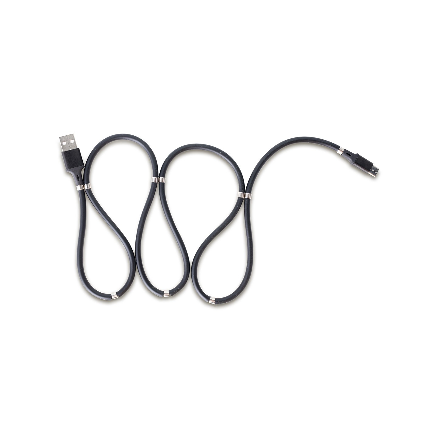 Kabel z magnesami Connect, czarny