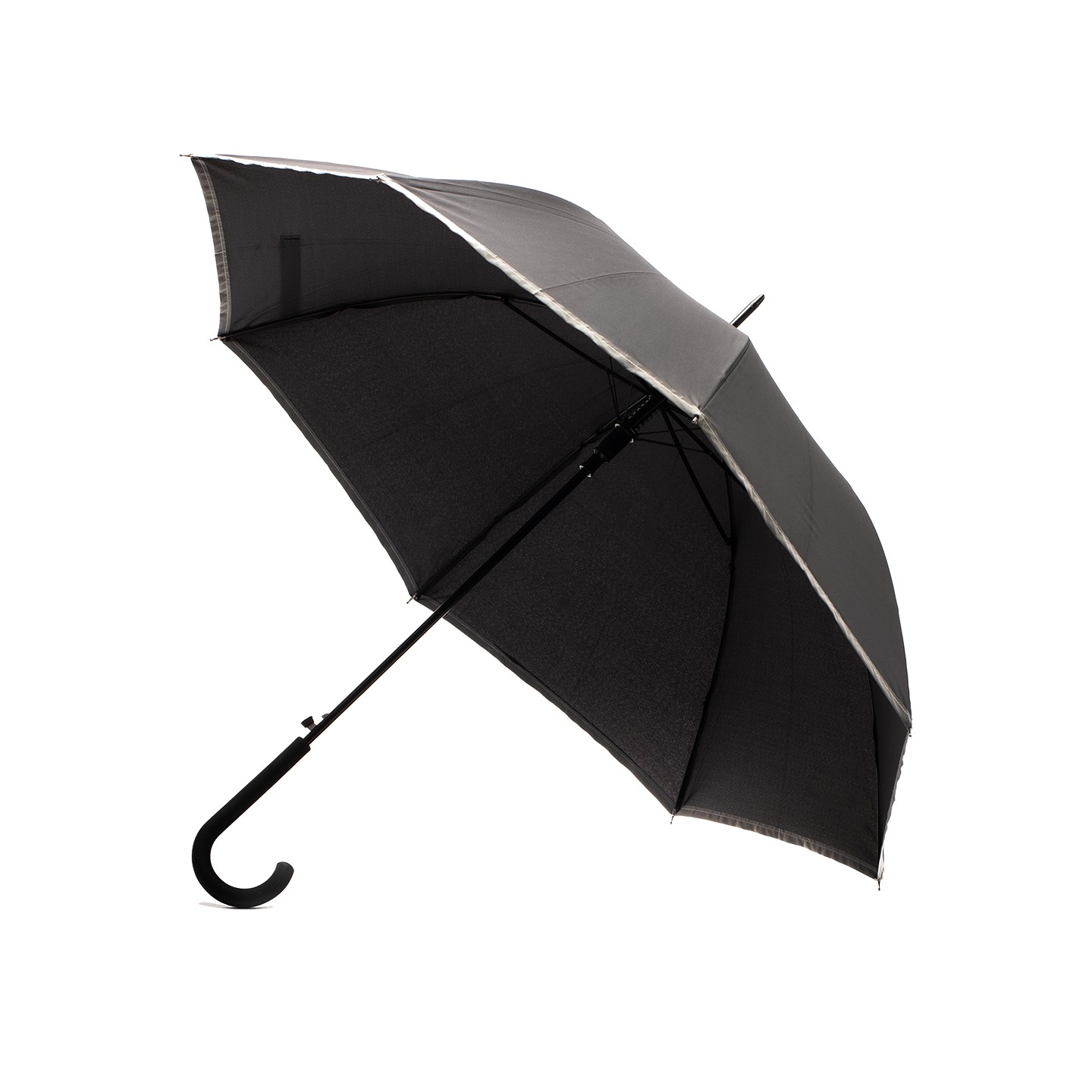 Parasol z taśmą odblaskową Refu, czarny