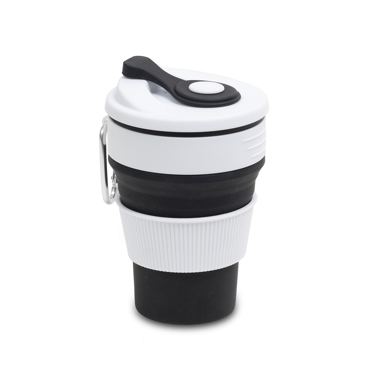Kubek silikonowy Flexi 350 ml, czarny