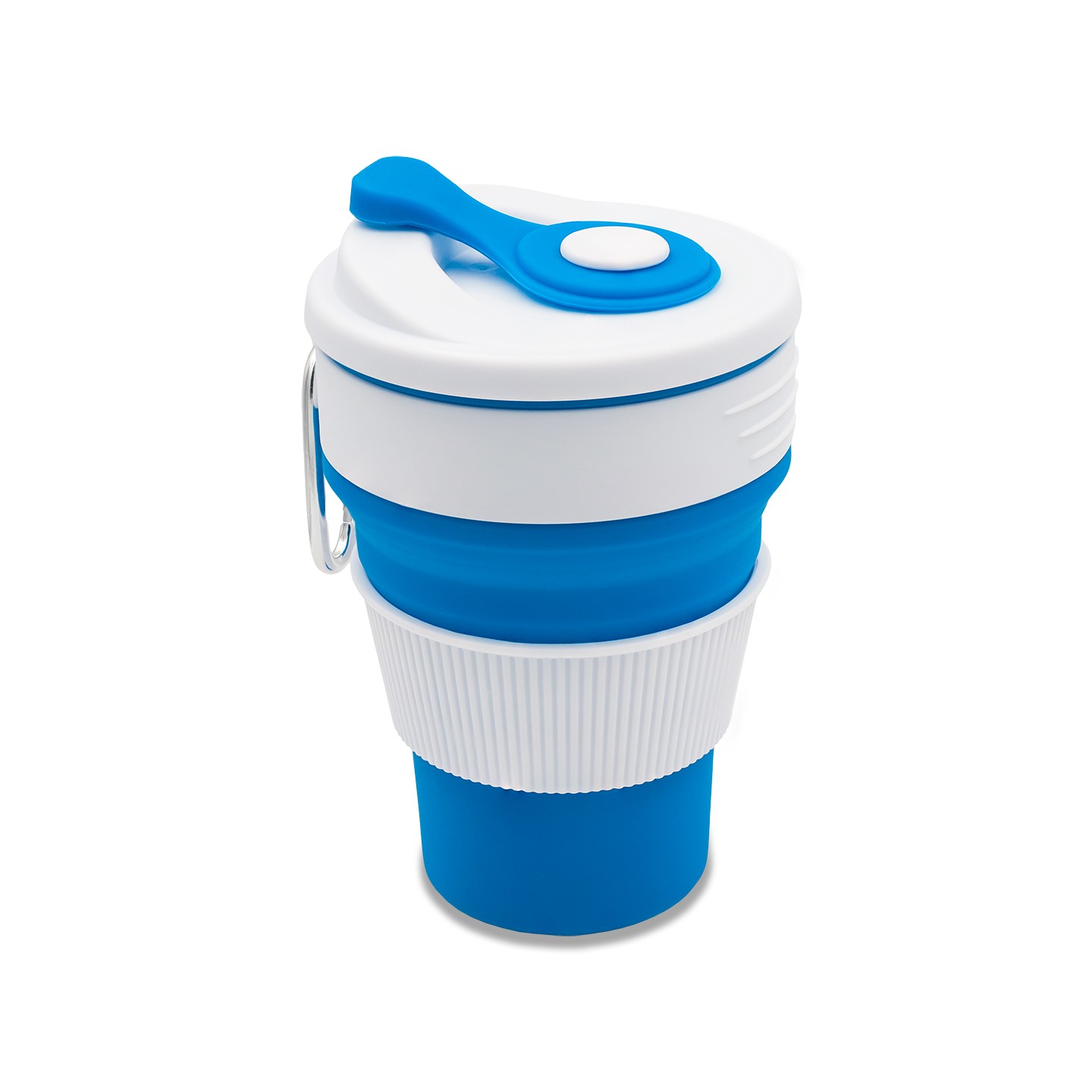 Kubek silikonowy Flexi 350 ml, niebieski