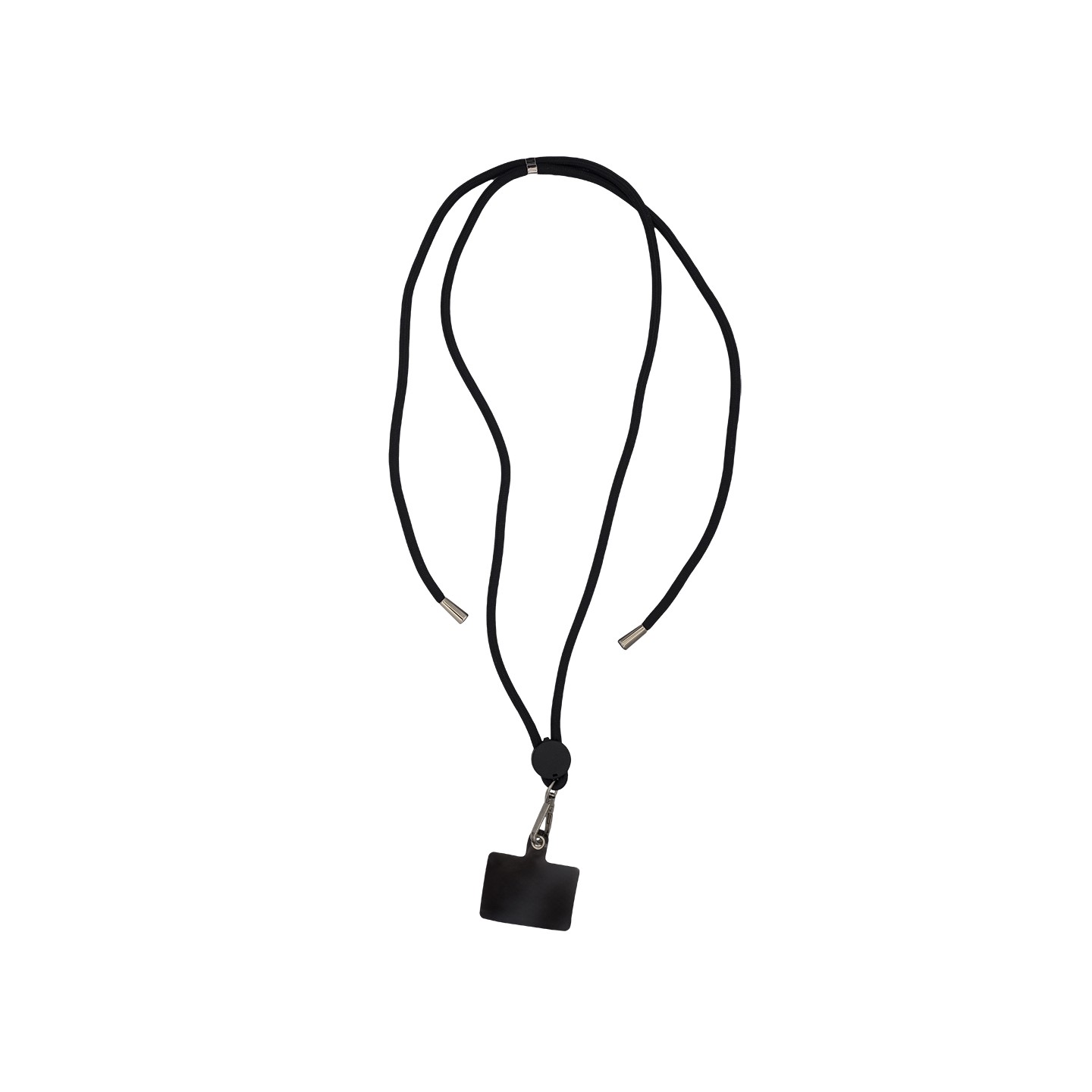 Smycz do telefonu Flex, czarny