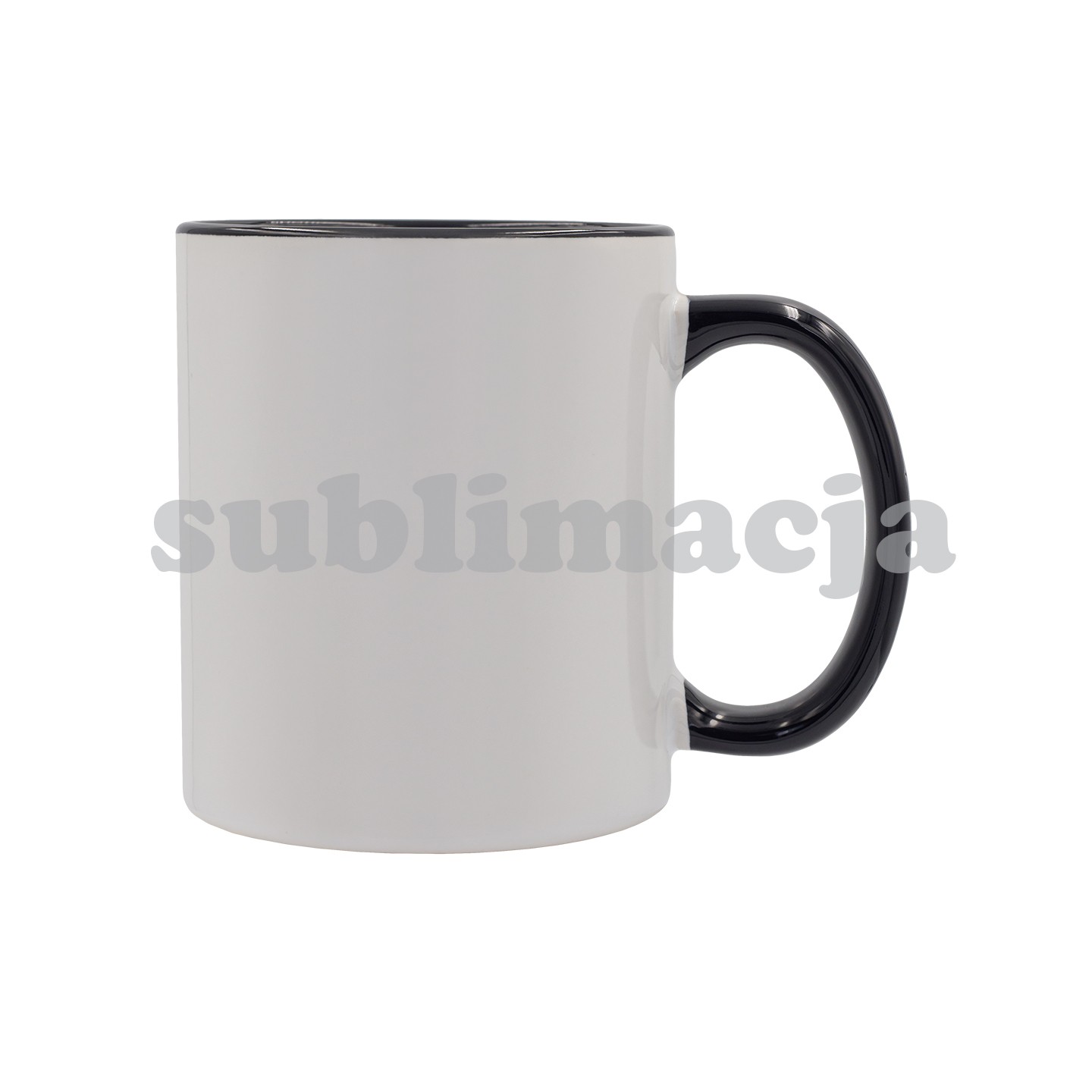 Kubek z powłoką sublimacyjną Gaeta 330 ml, czarny