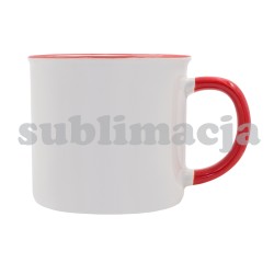 Kubek z powłoką sublimacyjną Ars 400 ml, czerwony