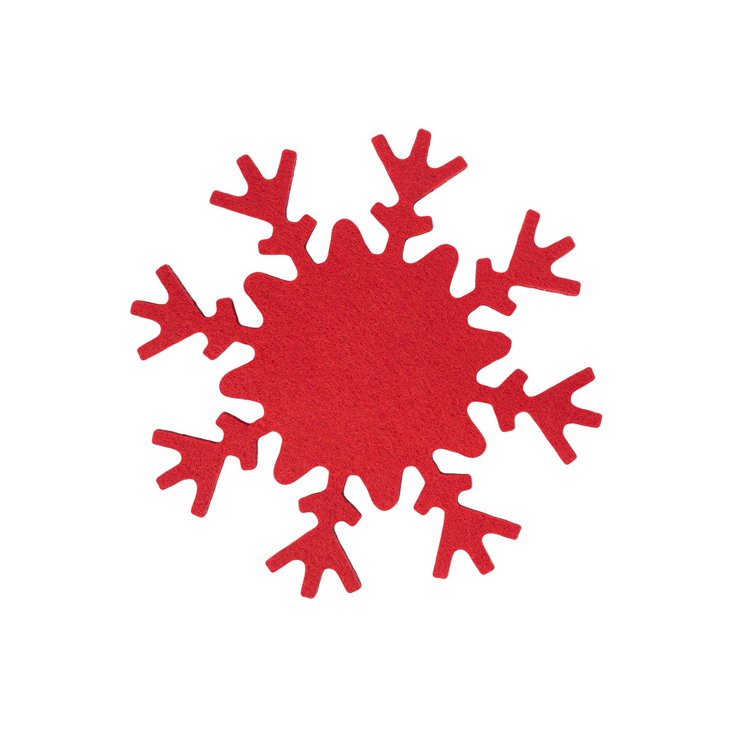 Podkładki filcowe Snowflake, czerwony