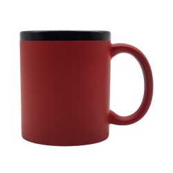 Kubek ceramiczny Velluto 350 ml, czerwony