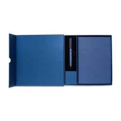 Zestaw upominkowy notes z długopisem Solene, niebieski