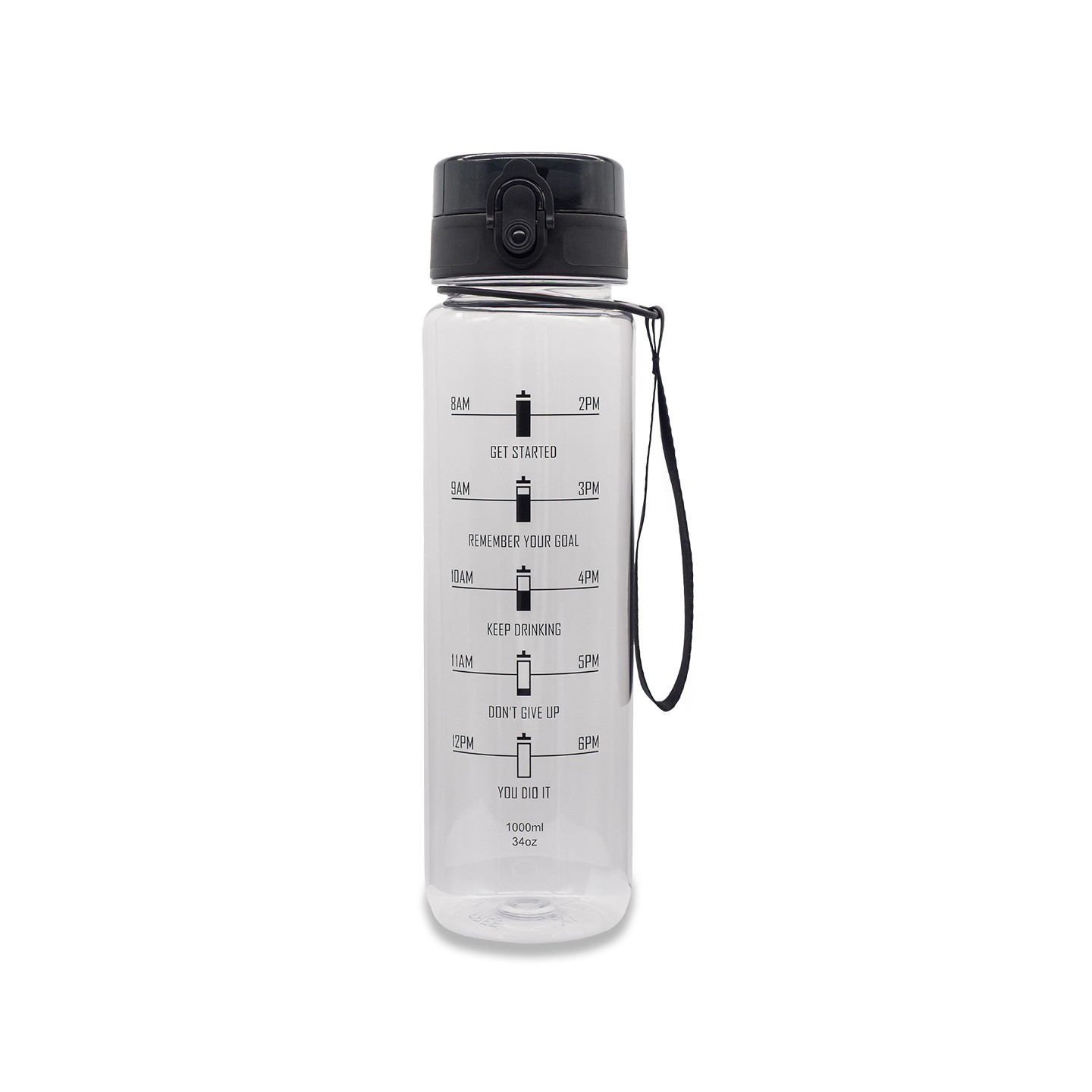 Bidon Motiva RPET 1000 ml, transparentny