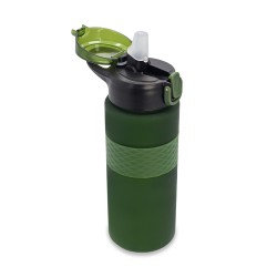 Bidon ze słomką Noviq 700 ml, ciemny zielony